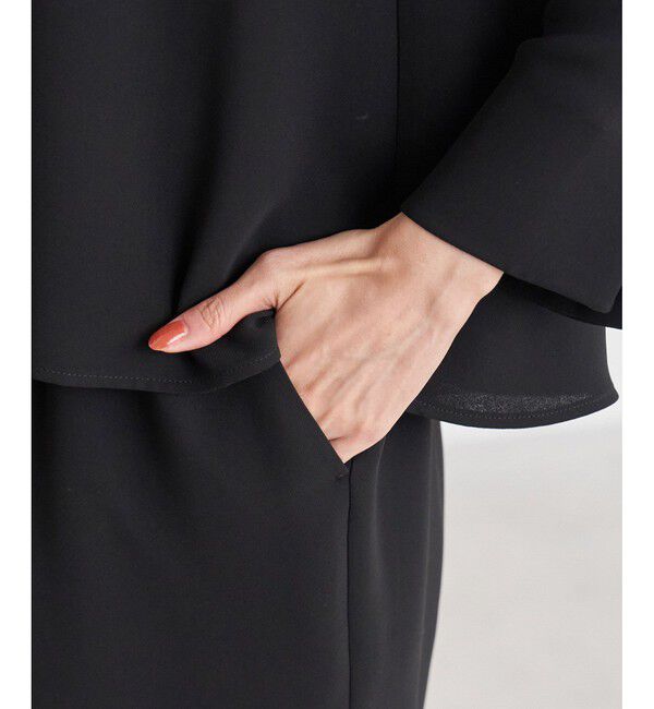 Rope&rsquo;Picnic「Black Formal　ブラウスレイヤード風オールインワン」|オールインワン|