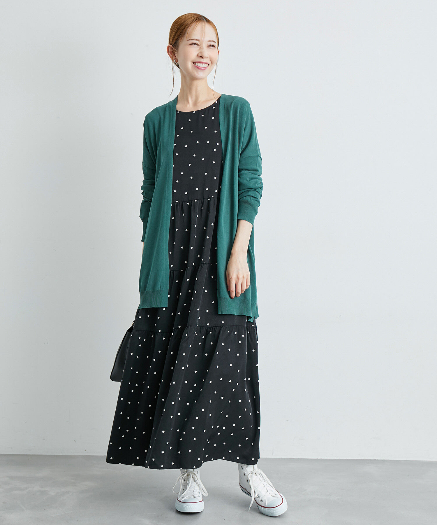 Rope&rsquo;Picnic「UVカット・接触冷感・洗える/Aラインカーディガン」|カーディガン|