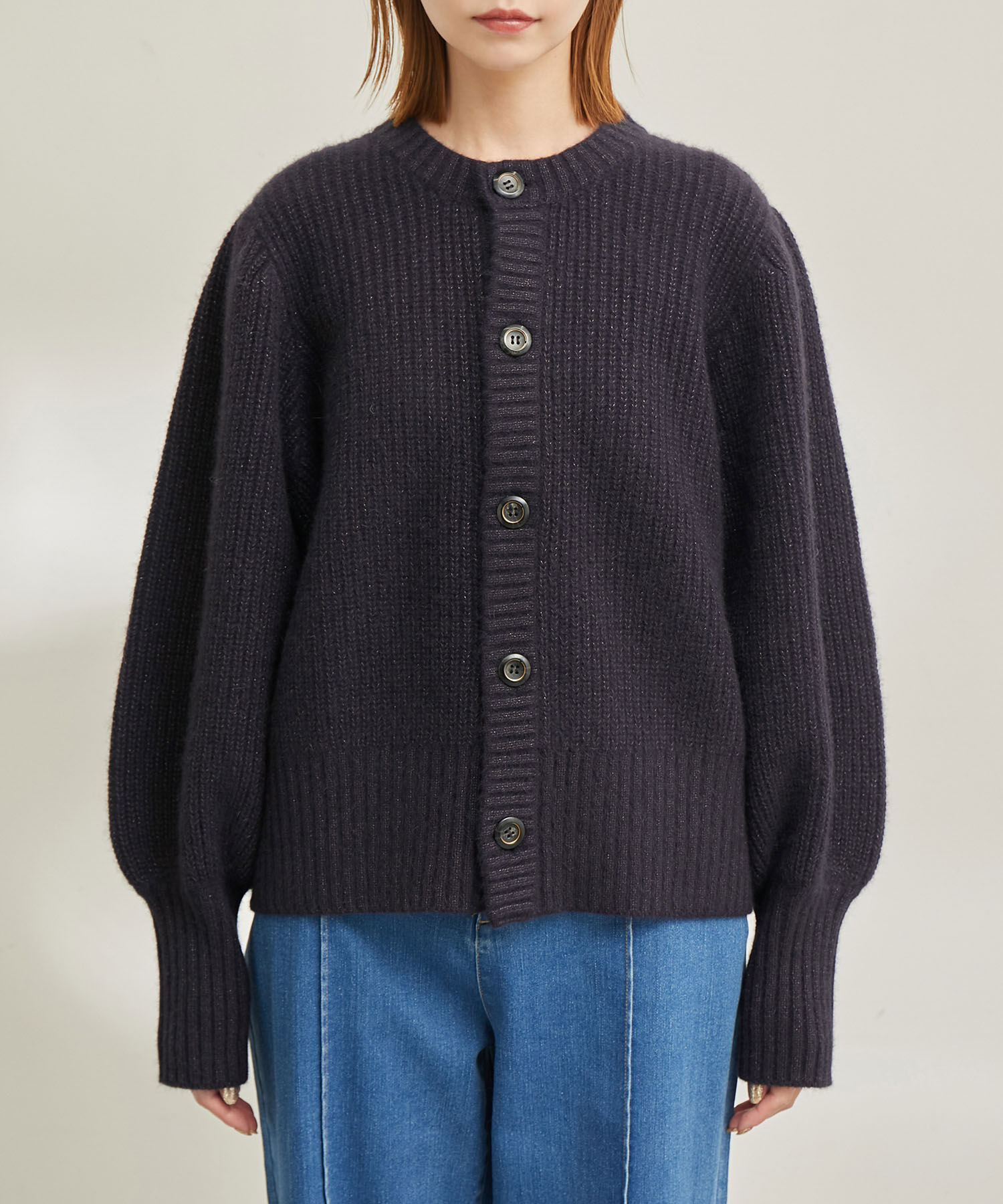 Rope&rsquo;Picnic「【emur/エミュール】FOX混アゼ編ボリューム袖カーディガン」|カーディガン|