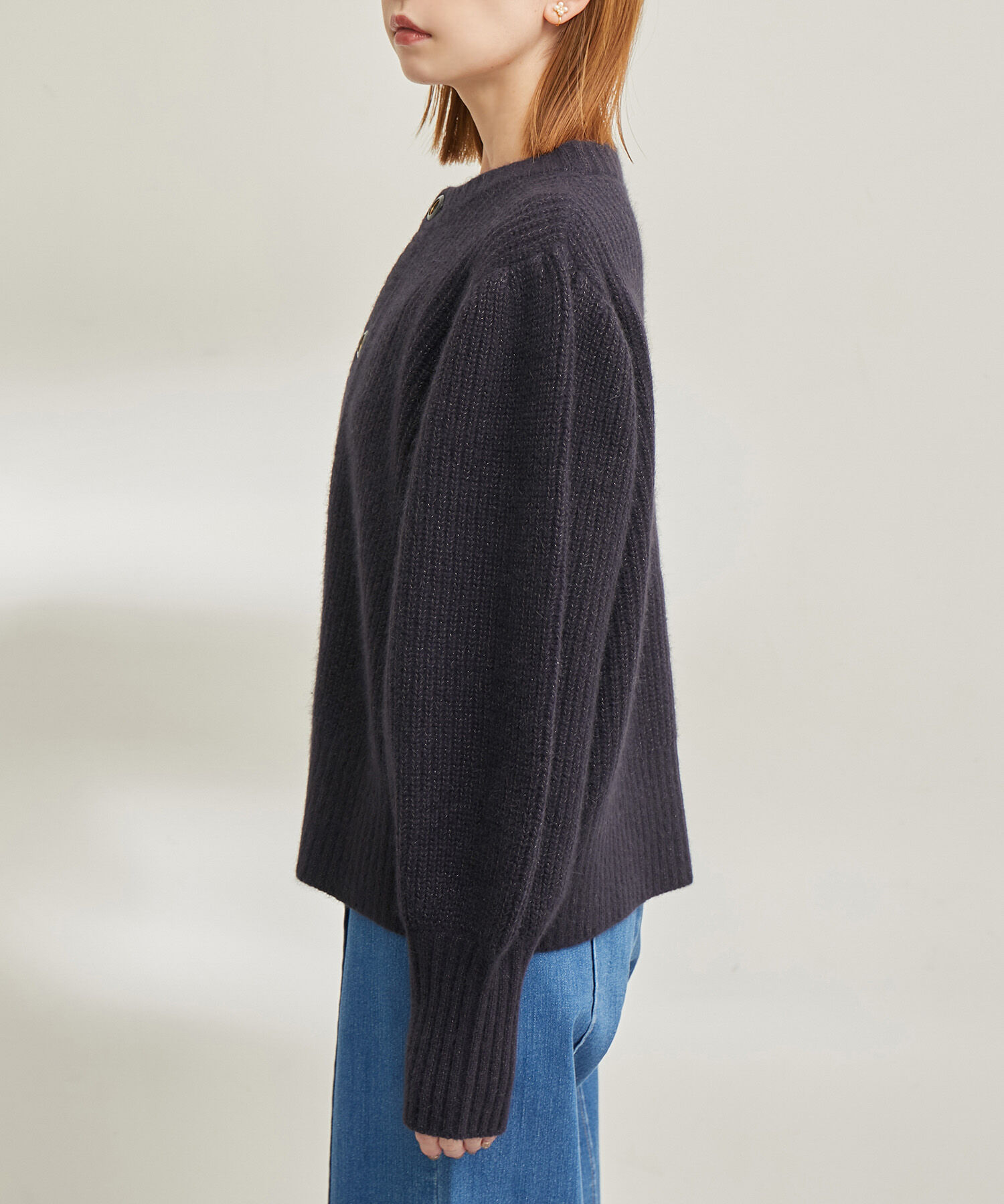 Rope&rsquo;Picnic「【emur/エミュール】FOX混アゼ編ボリューム袖カーディガン」|カーディガン|