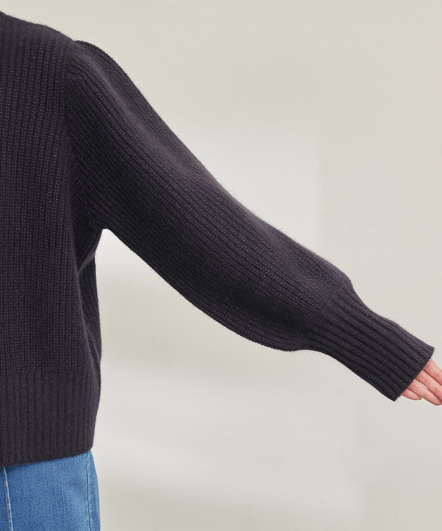 Rope&rsquo;Picnic「【emur/エミュール】FOX混アゼ編ボリューム袖カーディガン」|カーディガン|