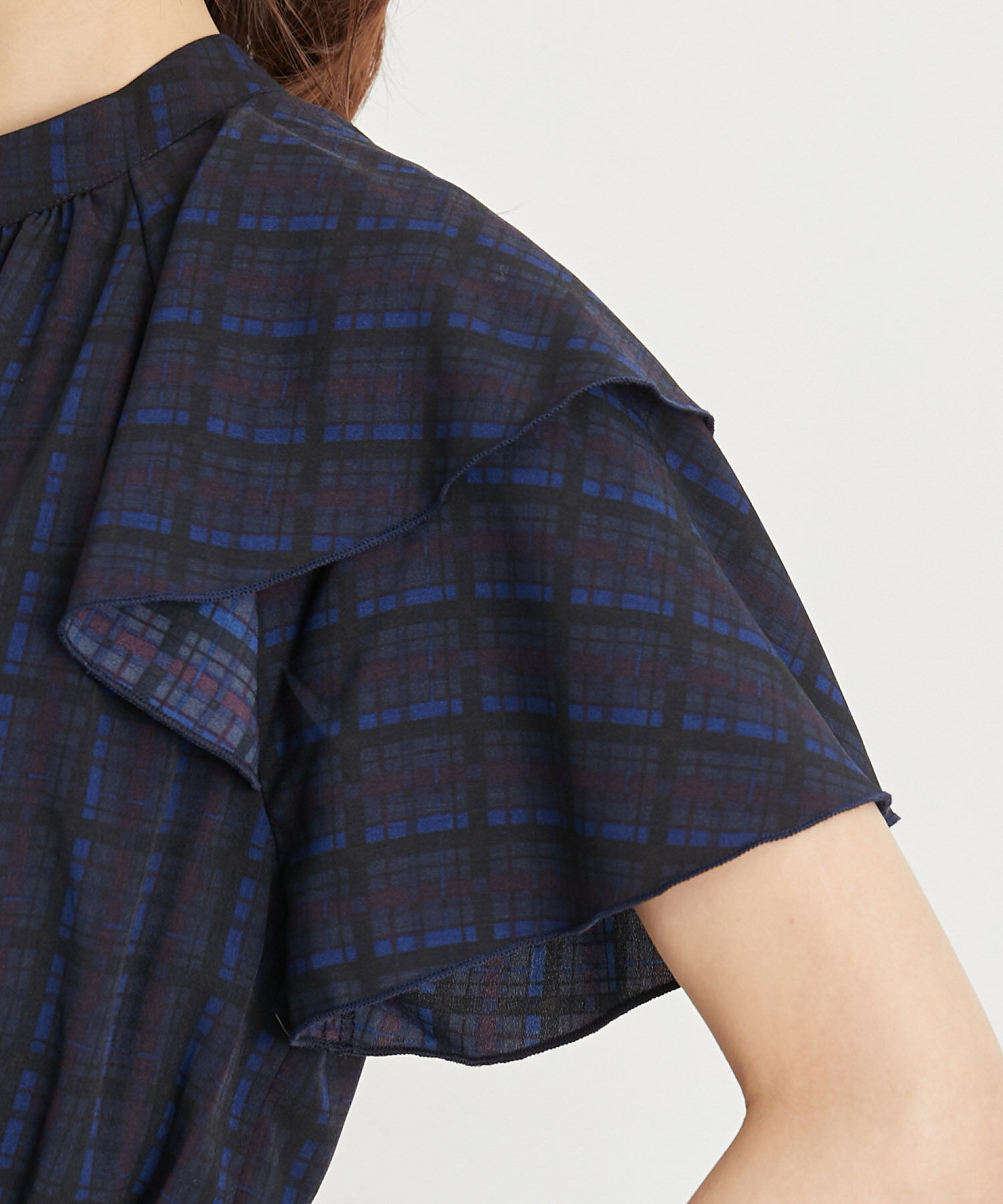 Rope&rsquo;Picnic「リンクコーデ/アソート柄ラッフルスリーブワンピース」|ワンピース|