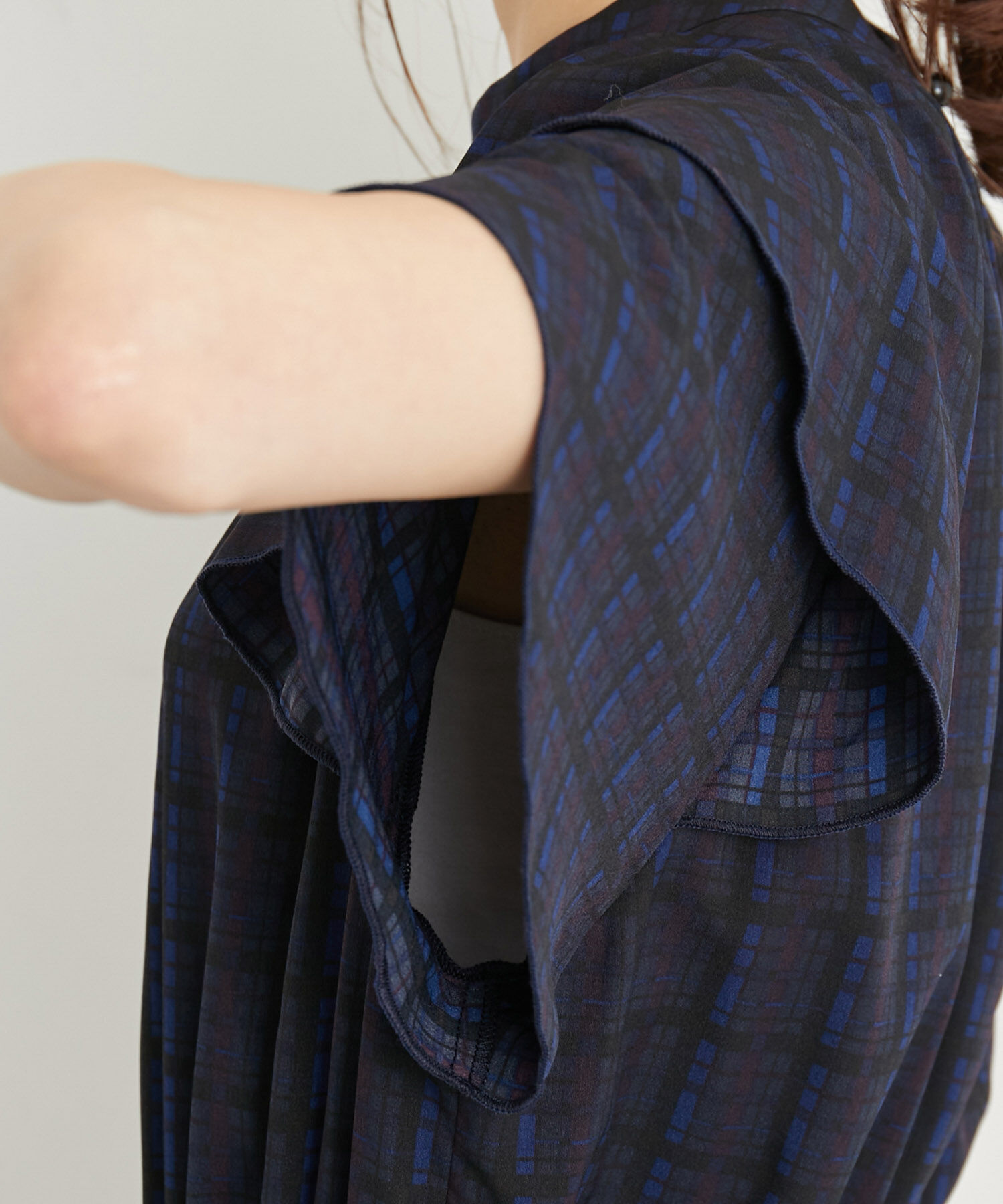 Rope&rsquo;Picnic「リンクコーデ/アソート柄ラッフルスリーブワンピース」|ワンピース|