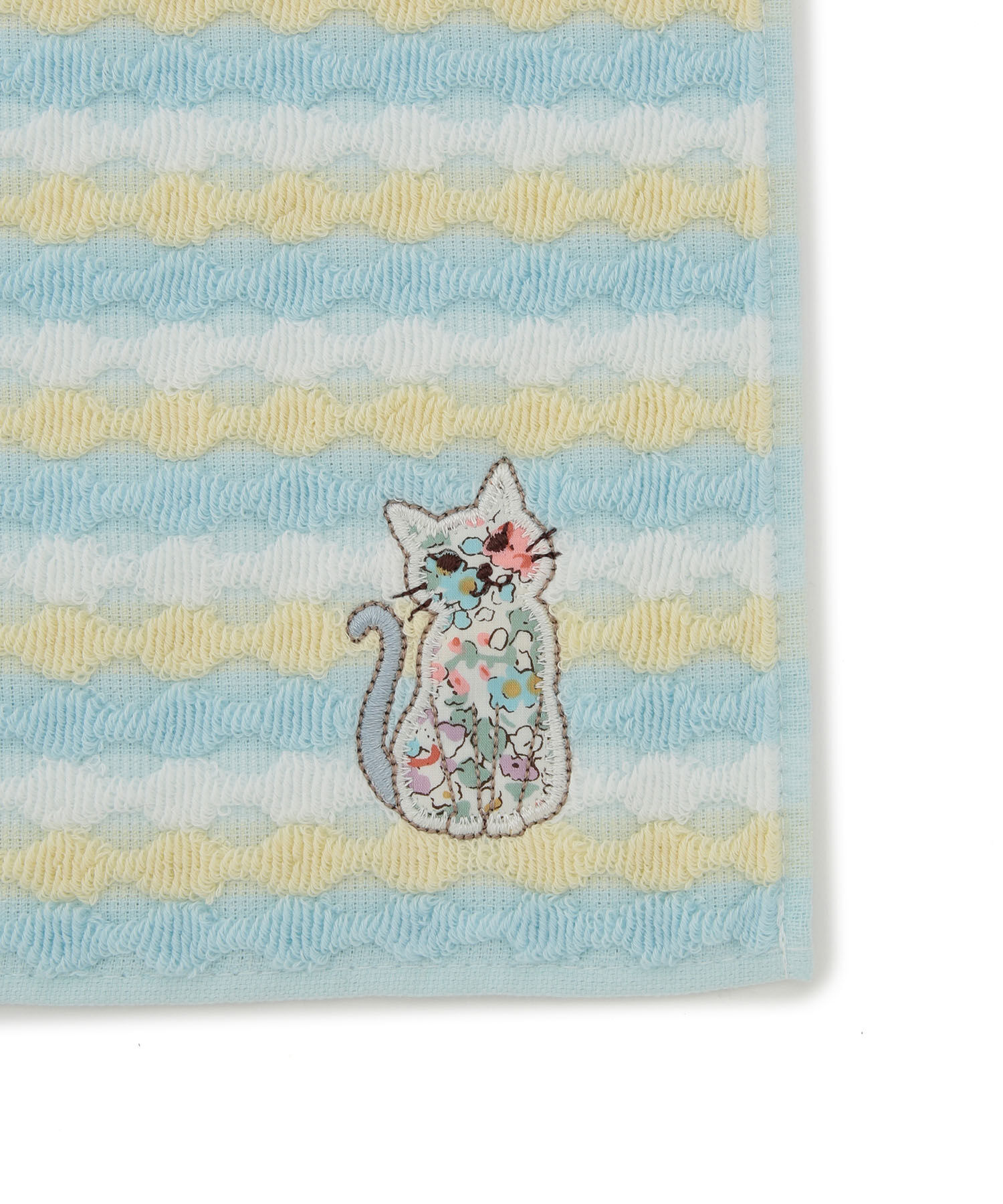 ROPE PICNIC PASSAGE「【LIBERTY ART FABRICS】ねこアップリケミニタオル」|ハンカチ|