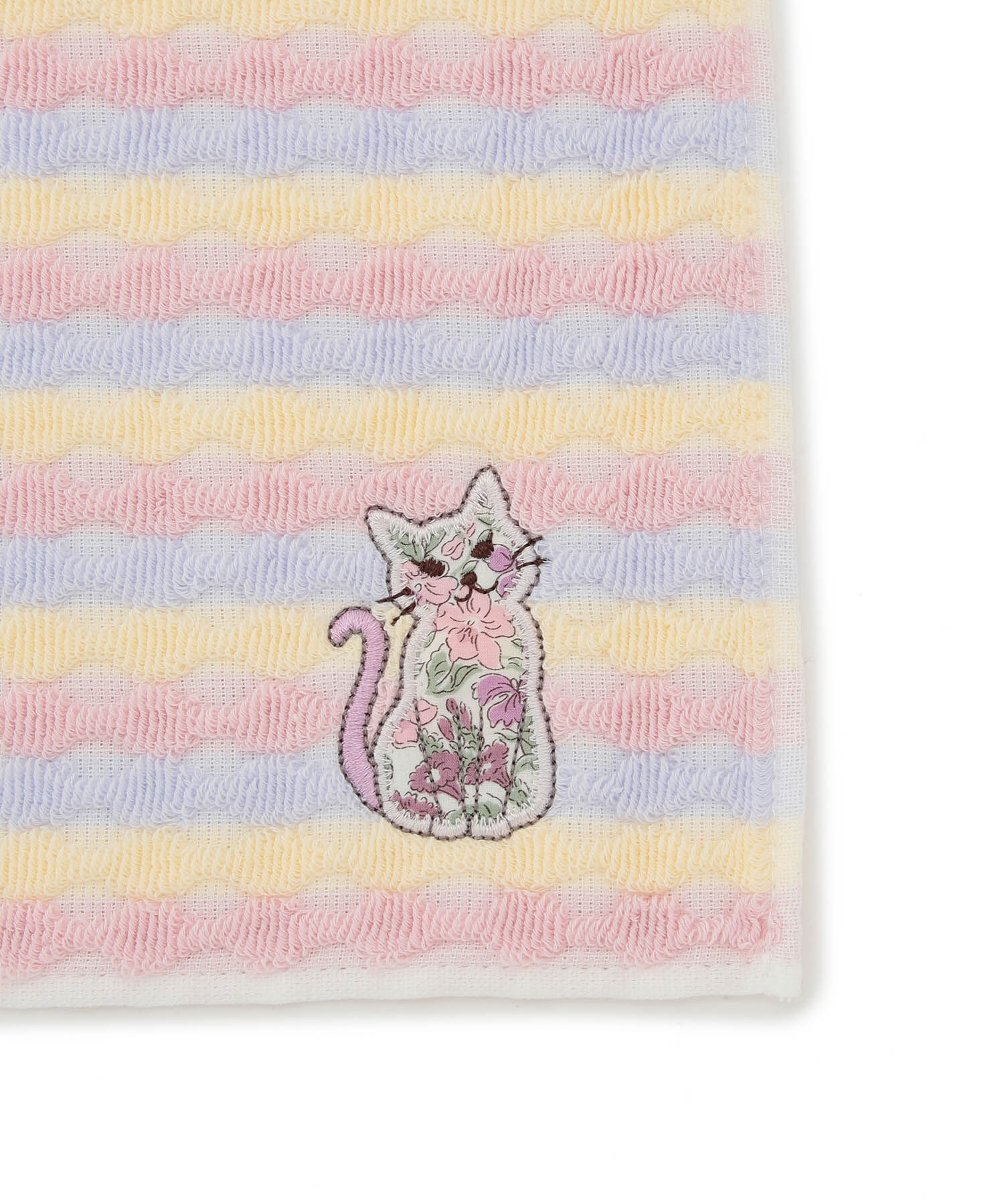 ROPE PICNIC PASSAGE「【LIBERTY ART FABRICS】ねこアップリケミニタオル」|ハンカチ|
