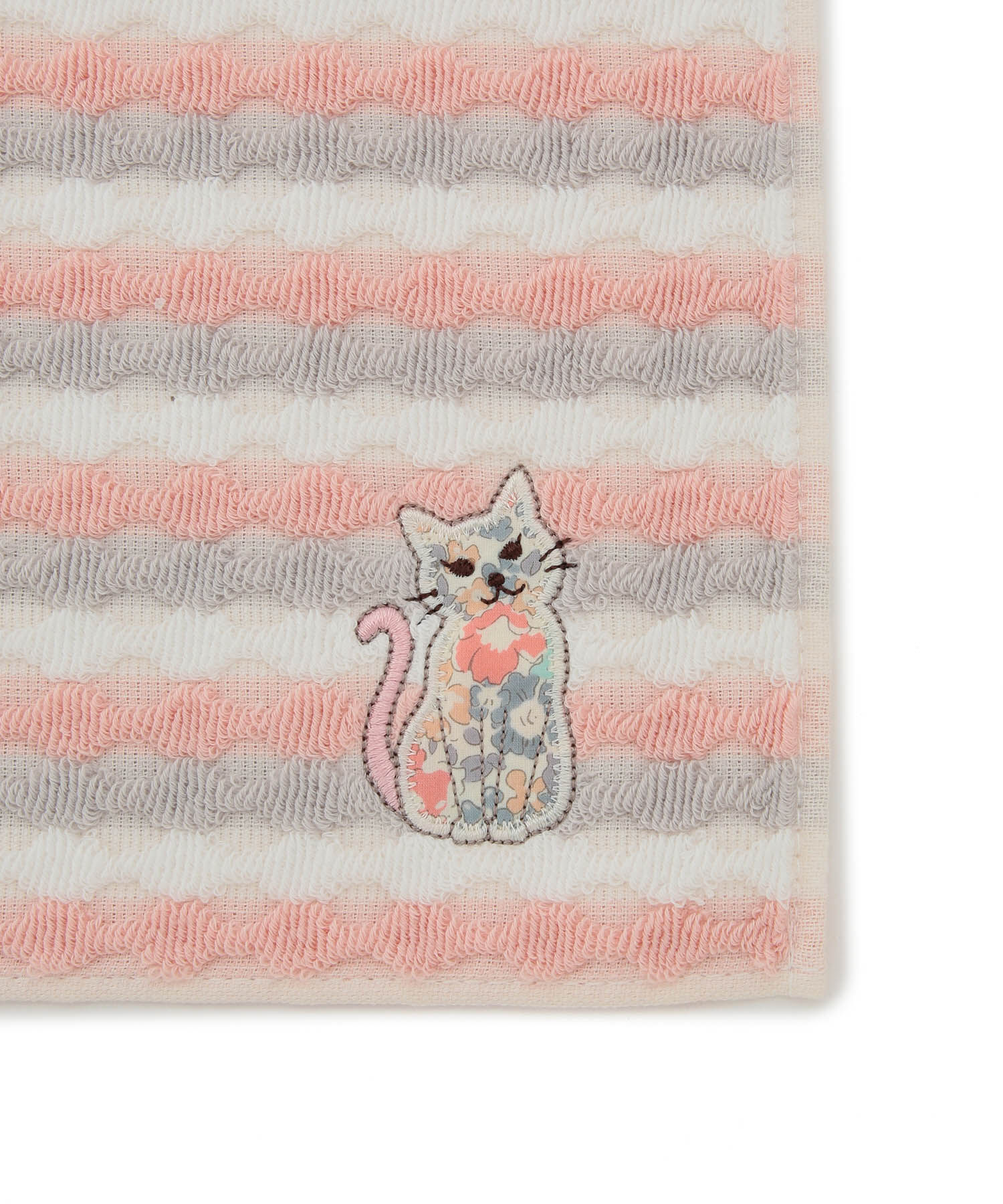 ROPE PICNIC PASSAGE「【LIBERTY ART FABRICS】ねこアップリケミニタオル」|ハンカチ|