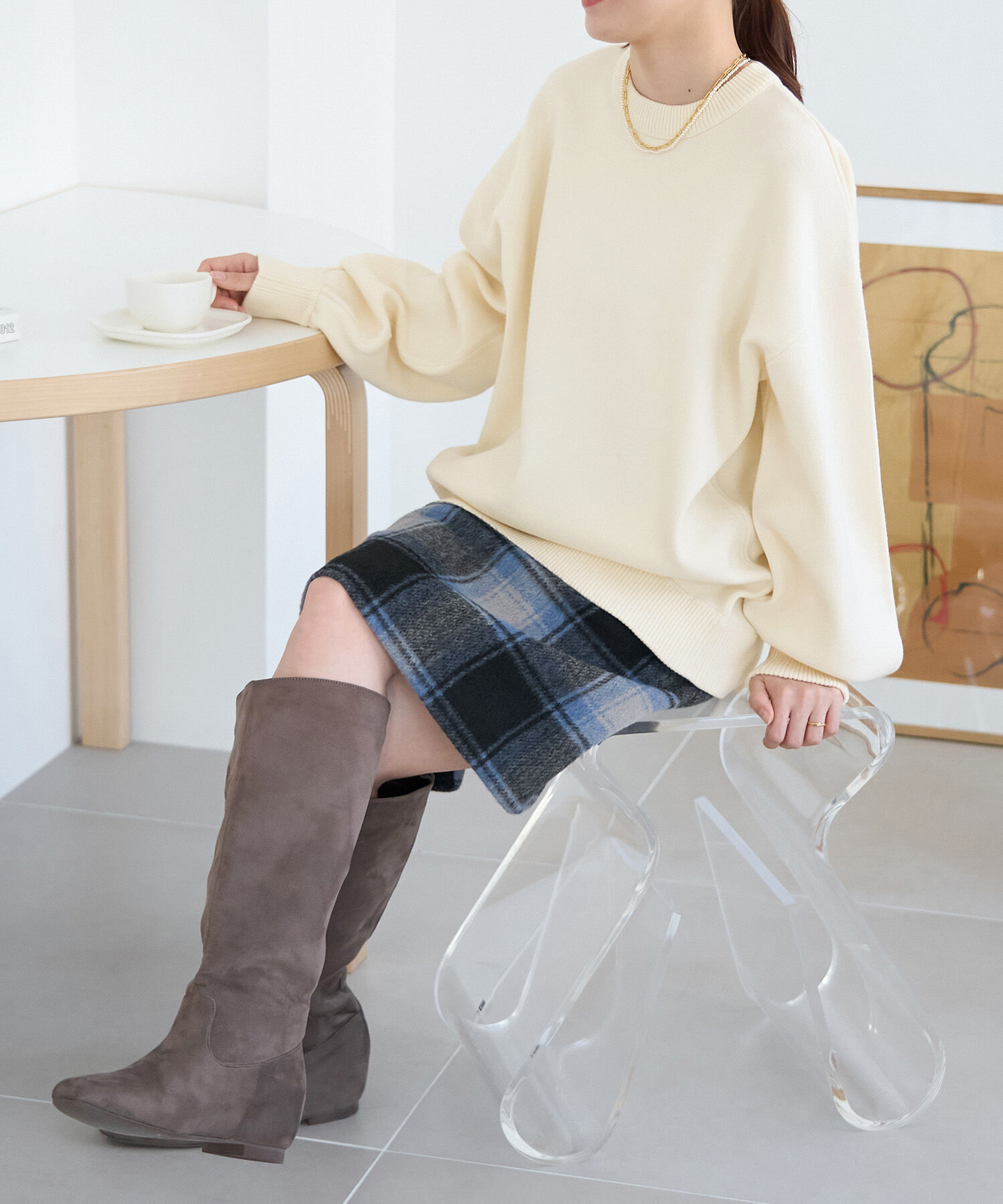 ROPE' PICNIC R「スウェットライクニットプルオーバー」|ニット・セーター|