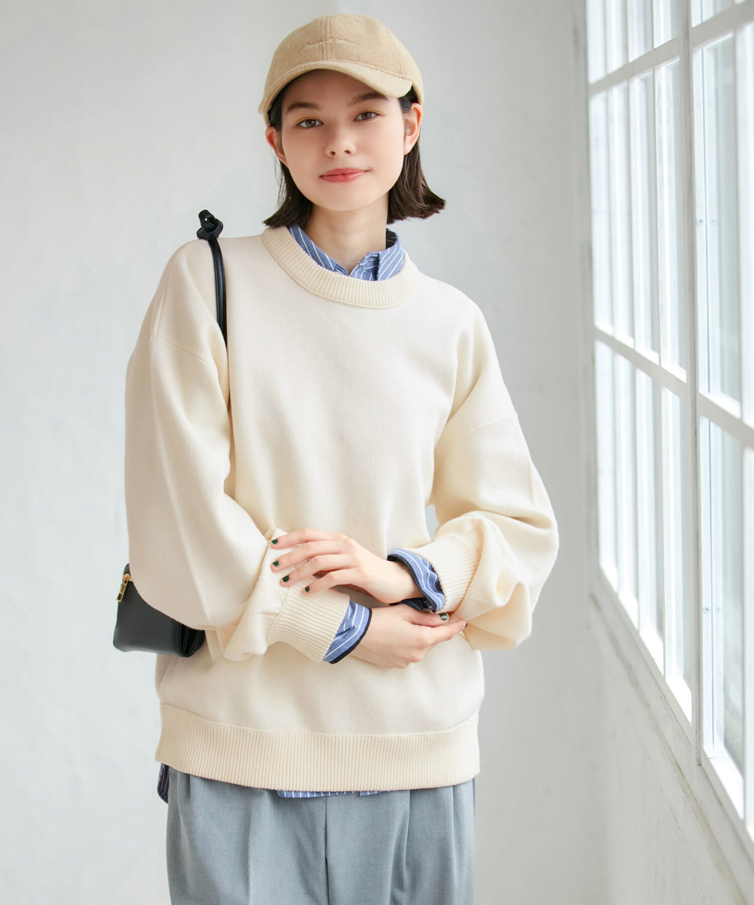 ROPE' PICNIC R「スウェットライクニットプルオーバー」|ニット・セーター|