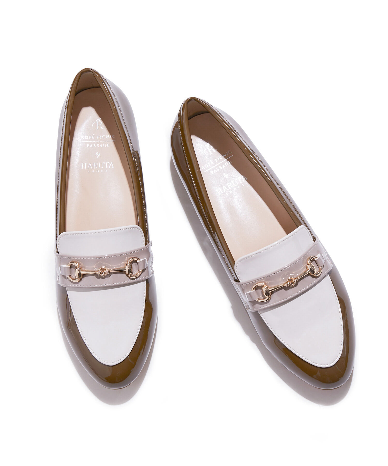 ROPE PICNIC PASSAGE「ROPE' PICNIC PASSAGE byHARUTA/エナメルビット付フラットローファー」|ローファー|