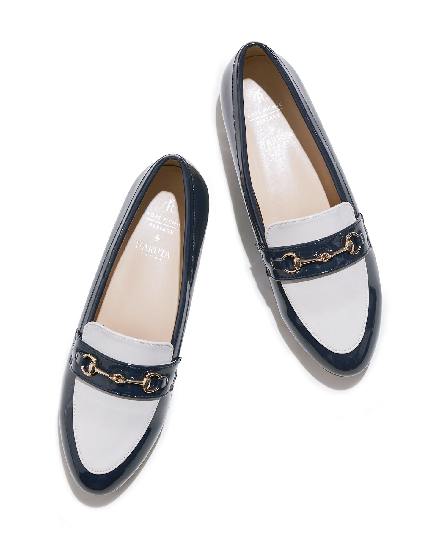 ROPE PICNIC PASSAGE「ROPE' PICNIC PASSAGE byHARUTA/エナメルビット付フラットローファー」|ローファー|