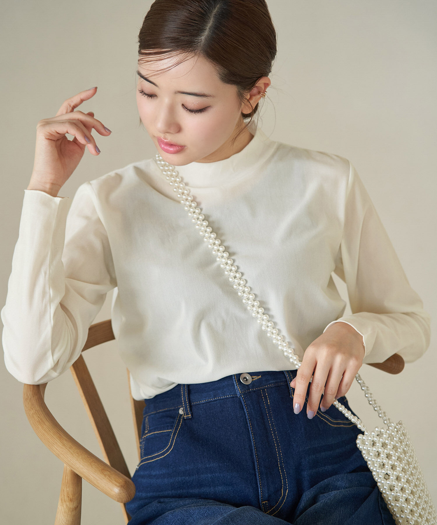 Rope&rsquo;Picnic「フロッキー起毛カットソートップス」|Tシャツ・カットソー|