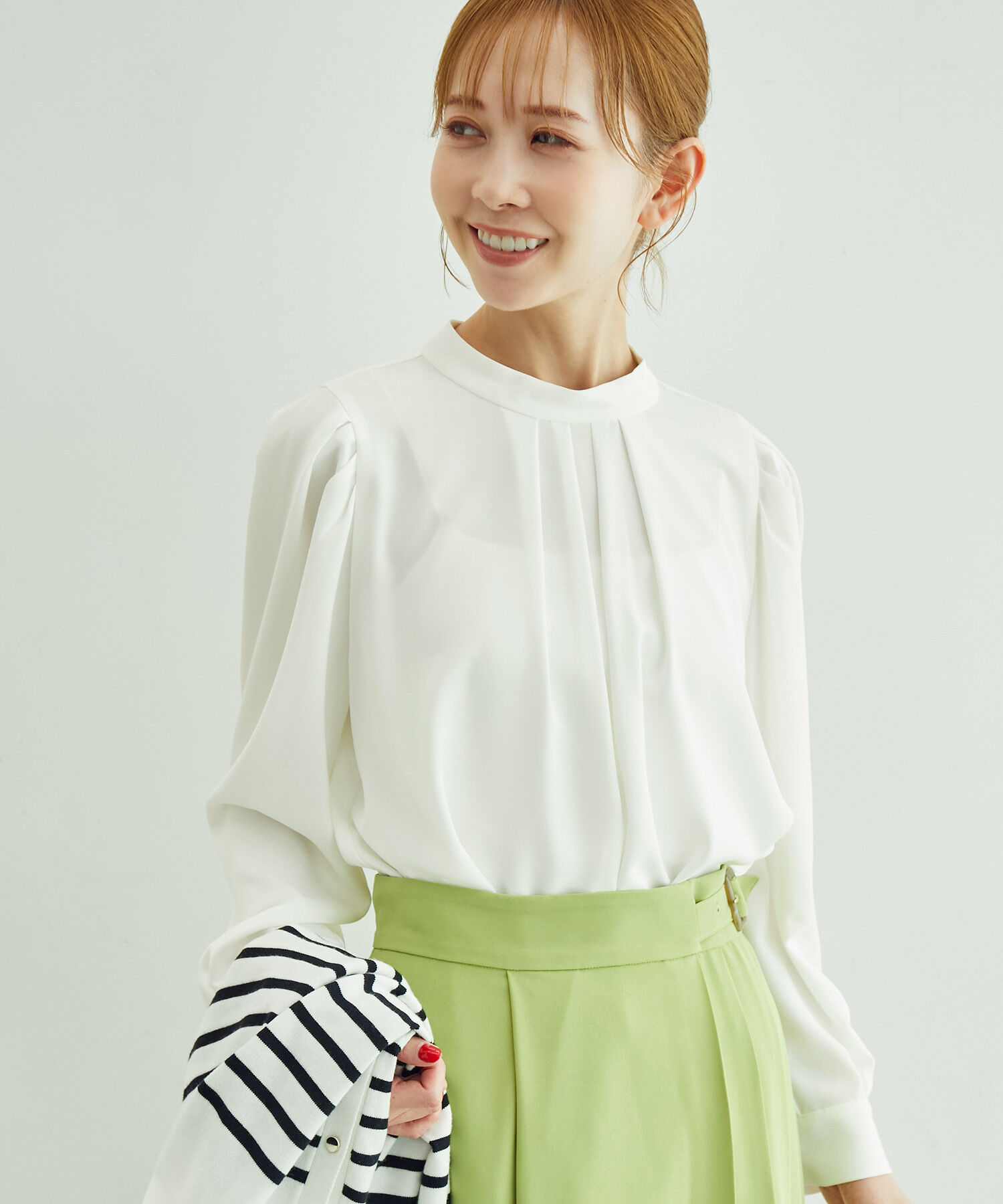 Rope&rsquo;Picnic「白からの解放！多機能ブラウス/タックボリュームブラウス」|シャツ・ブラウス|