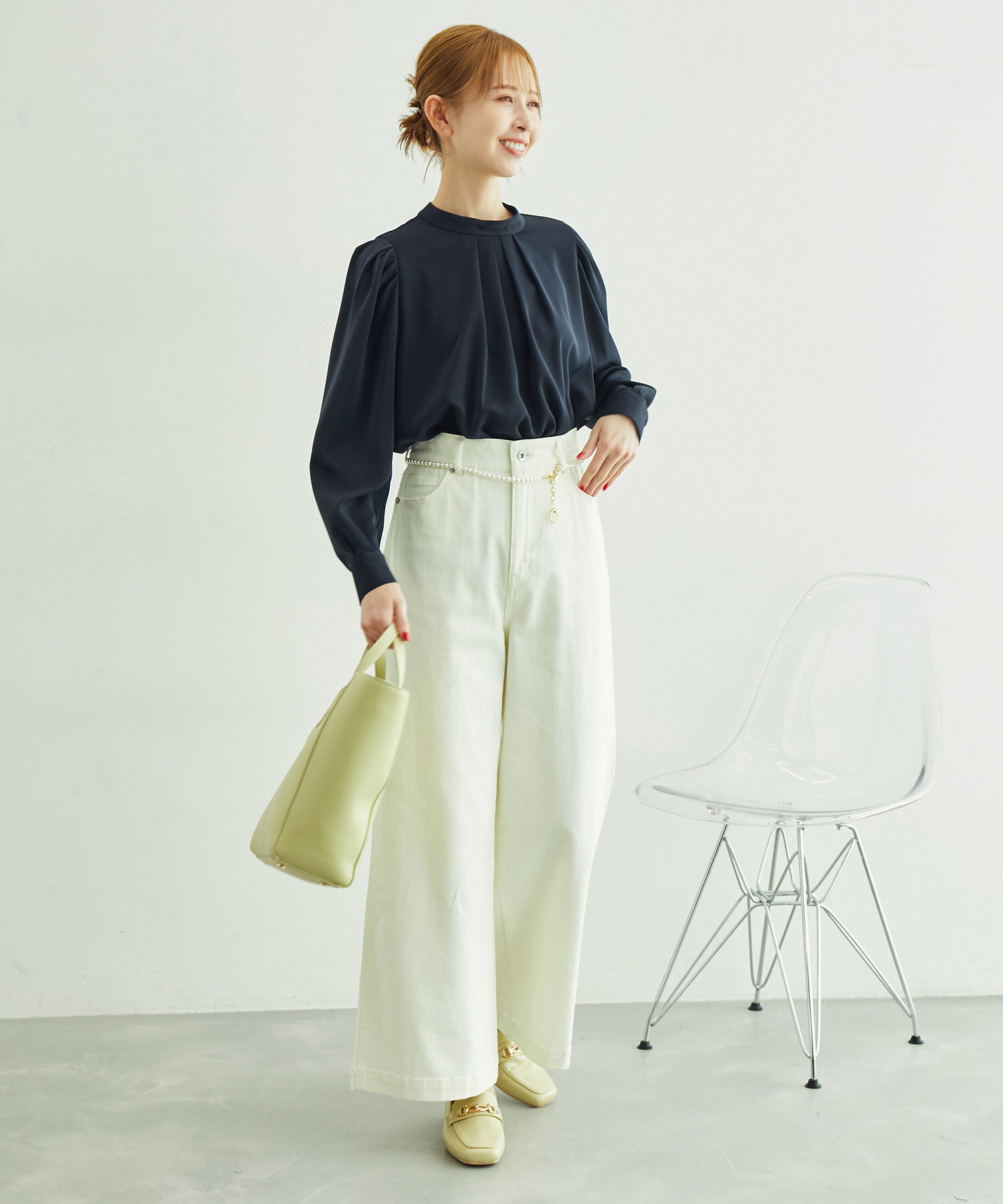 Rope&rsquo;Picnic「白からの解放！多機能ブラウス/タックボリュームブラウス」|シャツ・ブラウス|