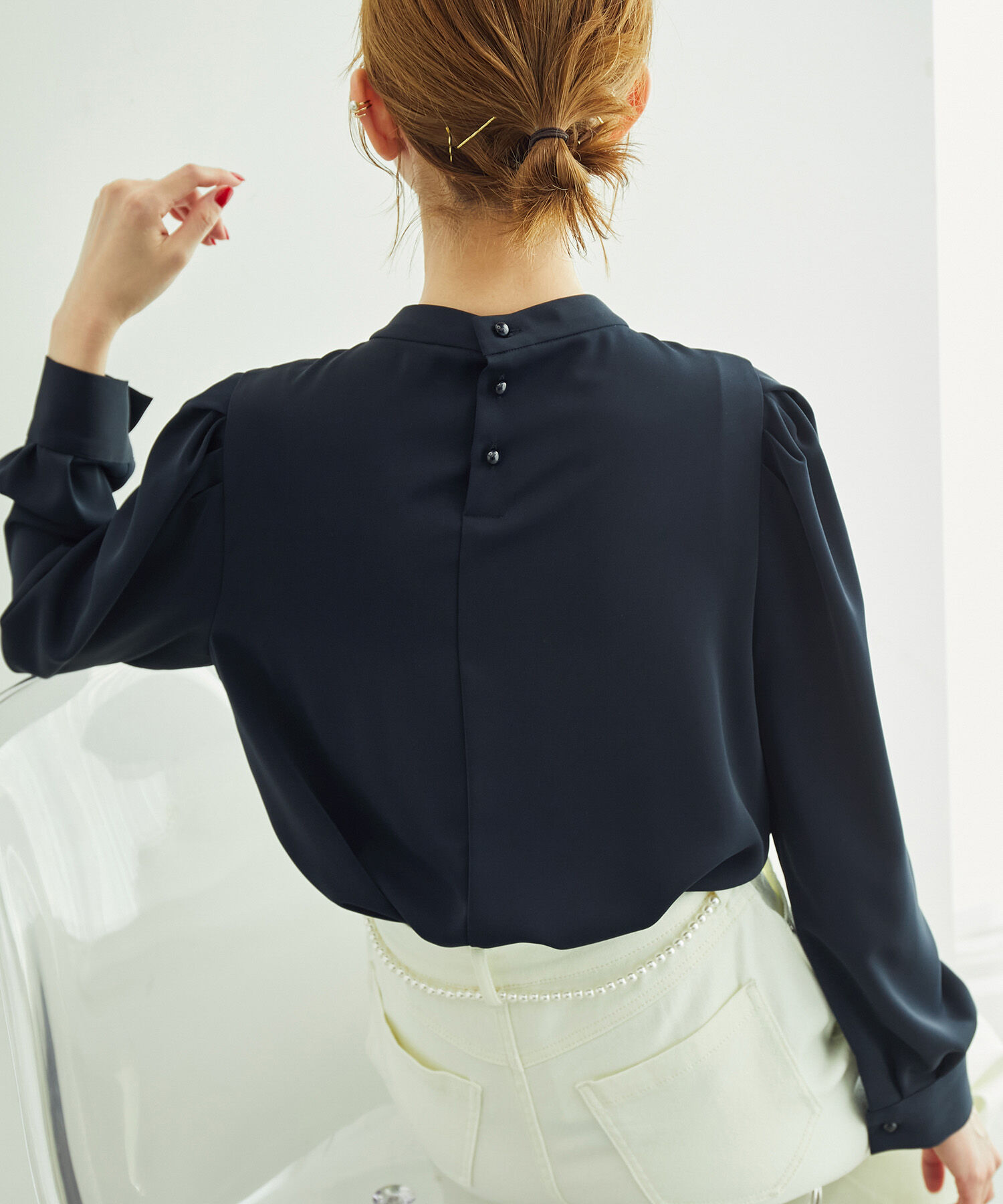 Rope&rsquo;Picnic「白からの解放！多機能ブラウス/タックボリュームブラウス」|シャツ・ブラウス|