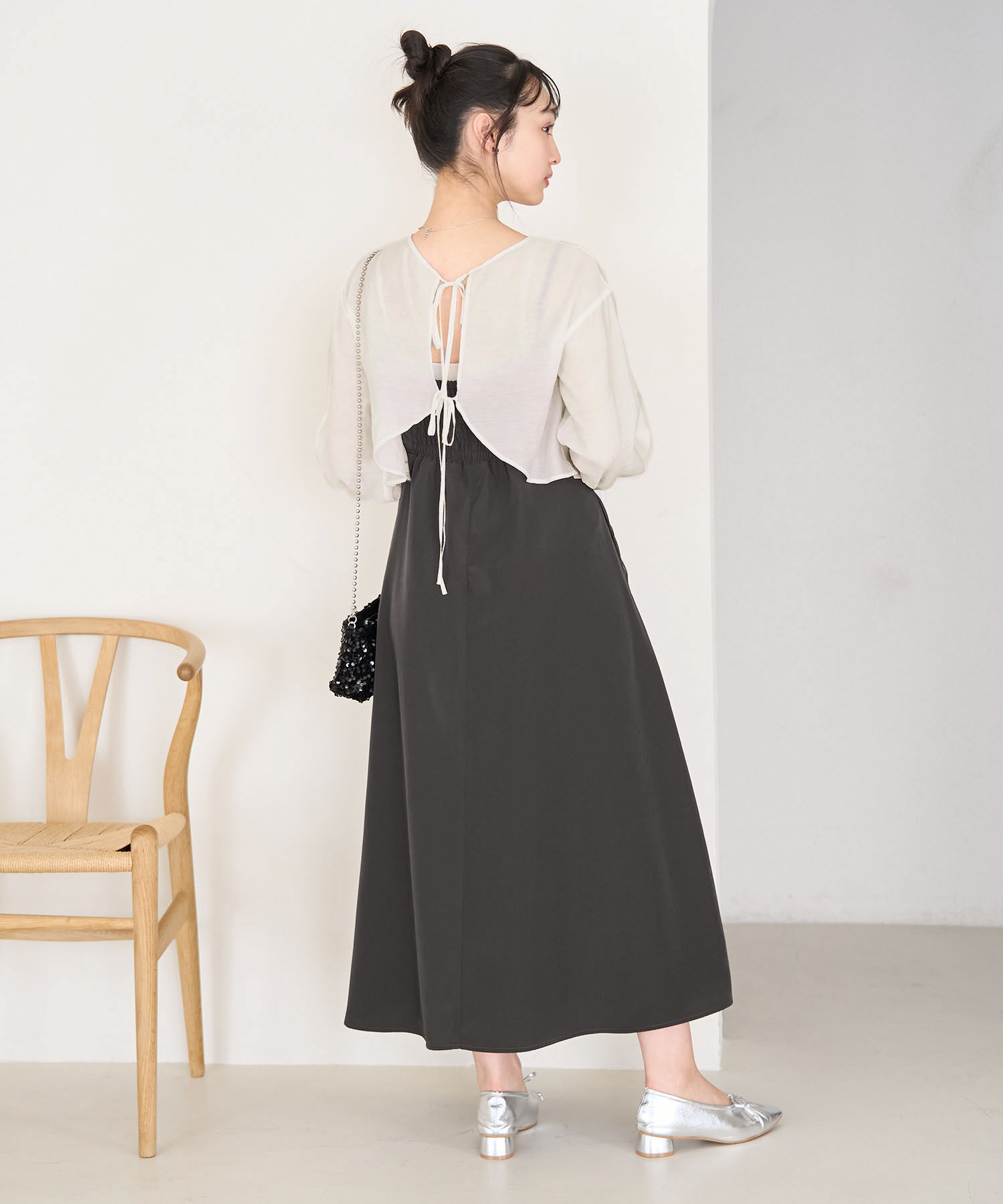 Rope&rsquo;Picnic「シアーブラウスキャミワンピース」|ワンピース|