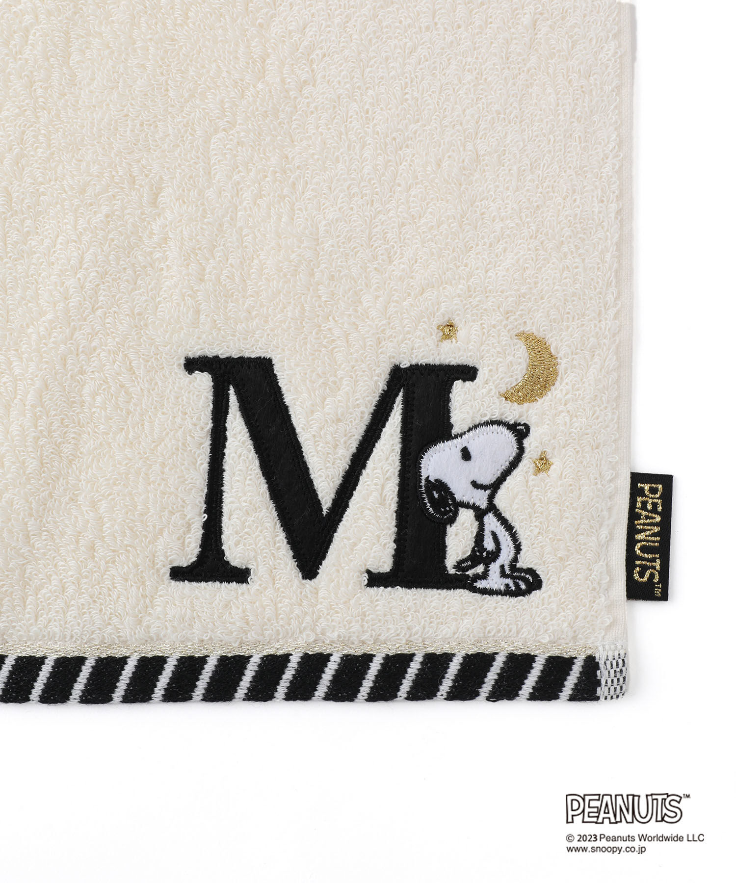 ROPE PICNIC PASSAGE「【PEANUTS】スヌーピーふわふわイニシャルミニタオル」|ハンカチ|