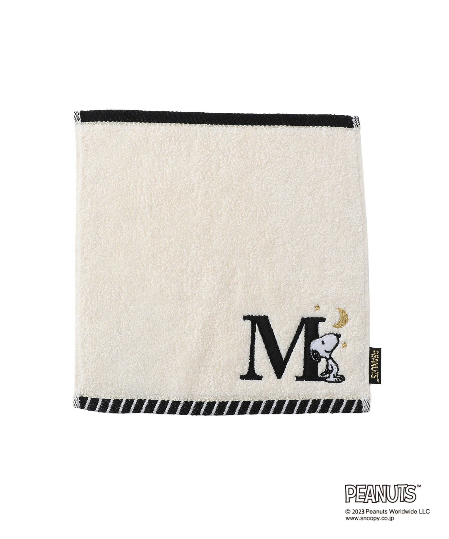 ROPE PICNIC PASSAGE「【PEANUTS】スヌーピーふわふわイニシャルミニタオル」|ハンカチ|ホワイト系(12)