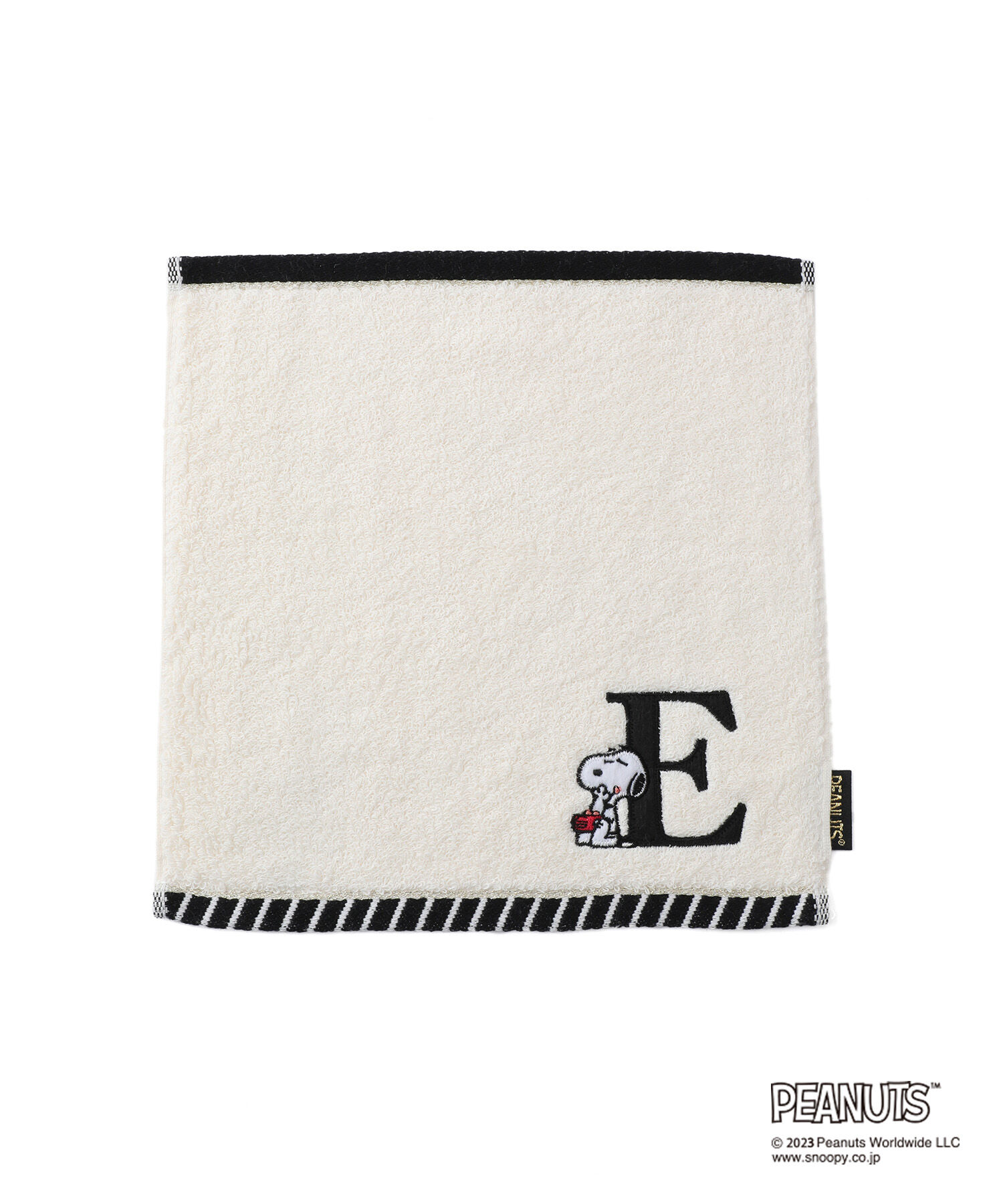 ROPE PICNIC PASSAGE「【PEANUTS】スヌーピーふわふわイニシャルミニタオル」|ハンカチ|キナリ系(17)