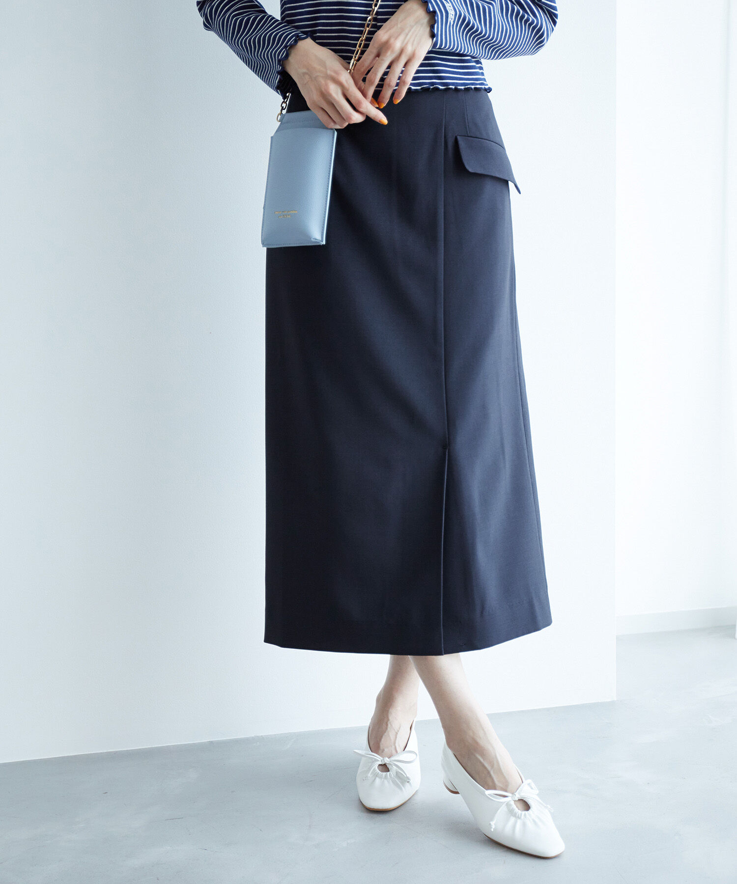 Rope&rsquo;Picnic「フロントデザインスカート」|スカート|