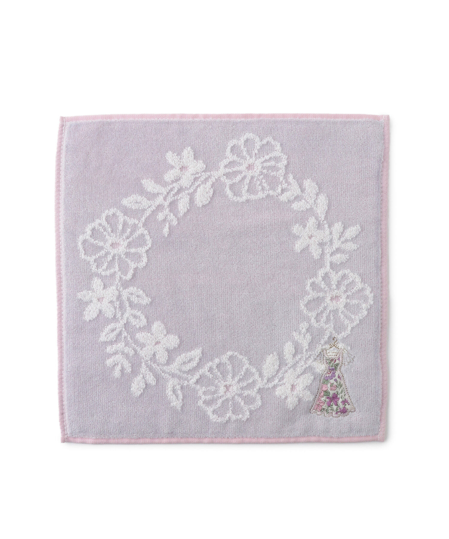 ROPE PICNIC PASSAGE「【LIBERTY ART FABRICS】タオルレースドレスミニタオル」|ハンカチ|ラベンダー系(53)