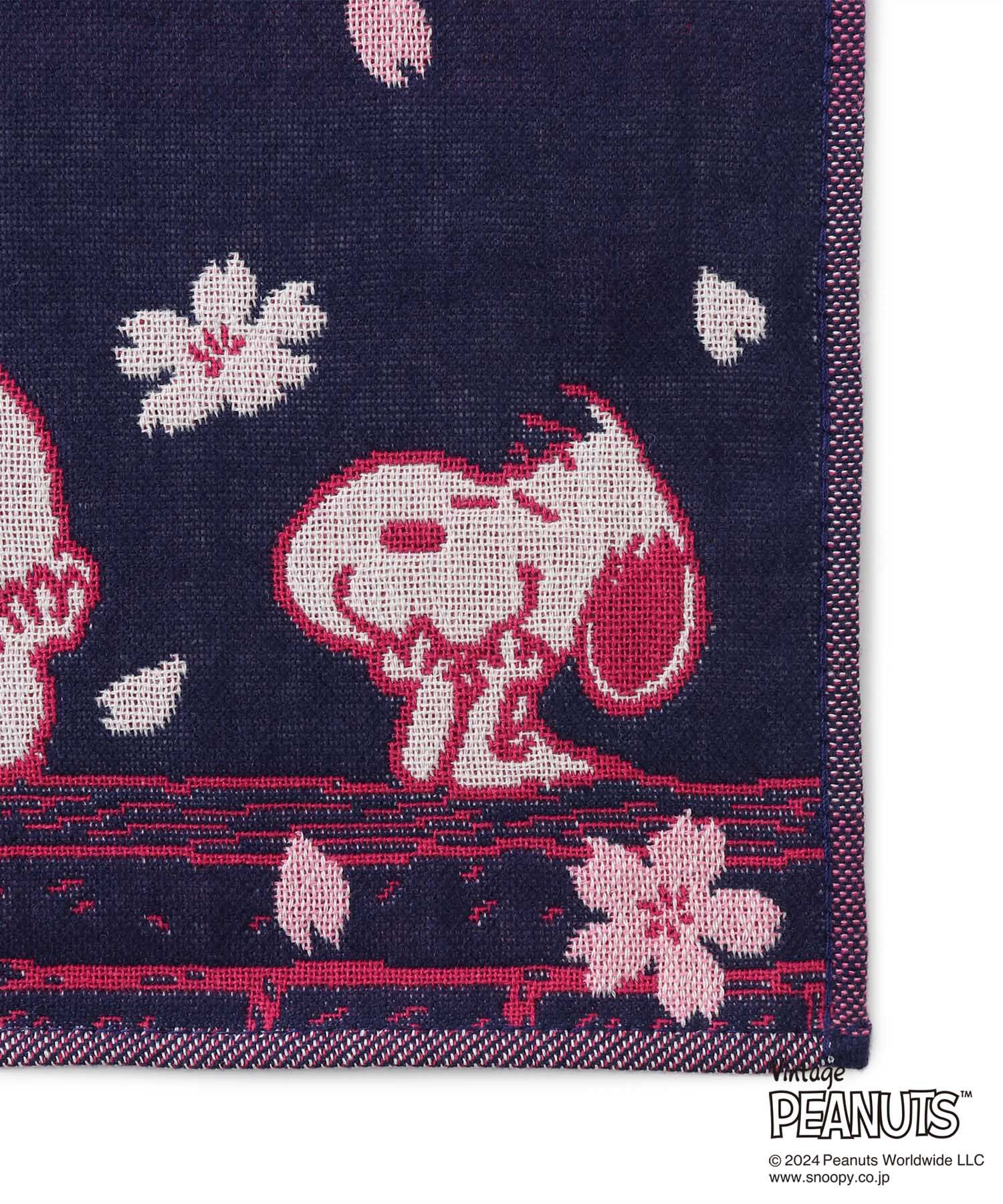 ROPE PICNIC PASSAGE「【SNOOPY/スヌーピー】さくら3重ガーゼハンカチ」|ハンカチ|