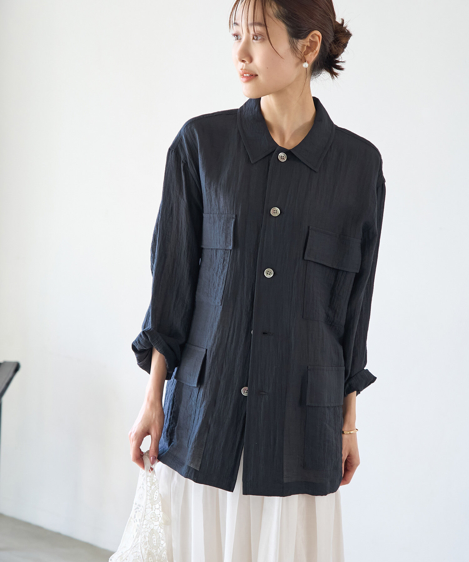 Rope&rsquo;Picnic「ミリタリーシアーライトジャケット」|ミリタリージャケット|