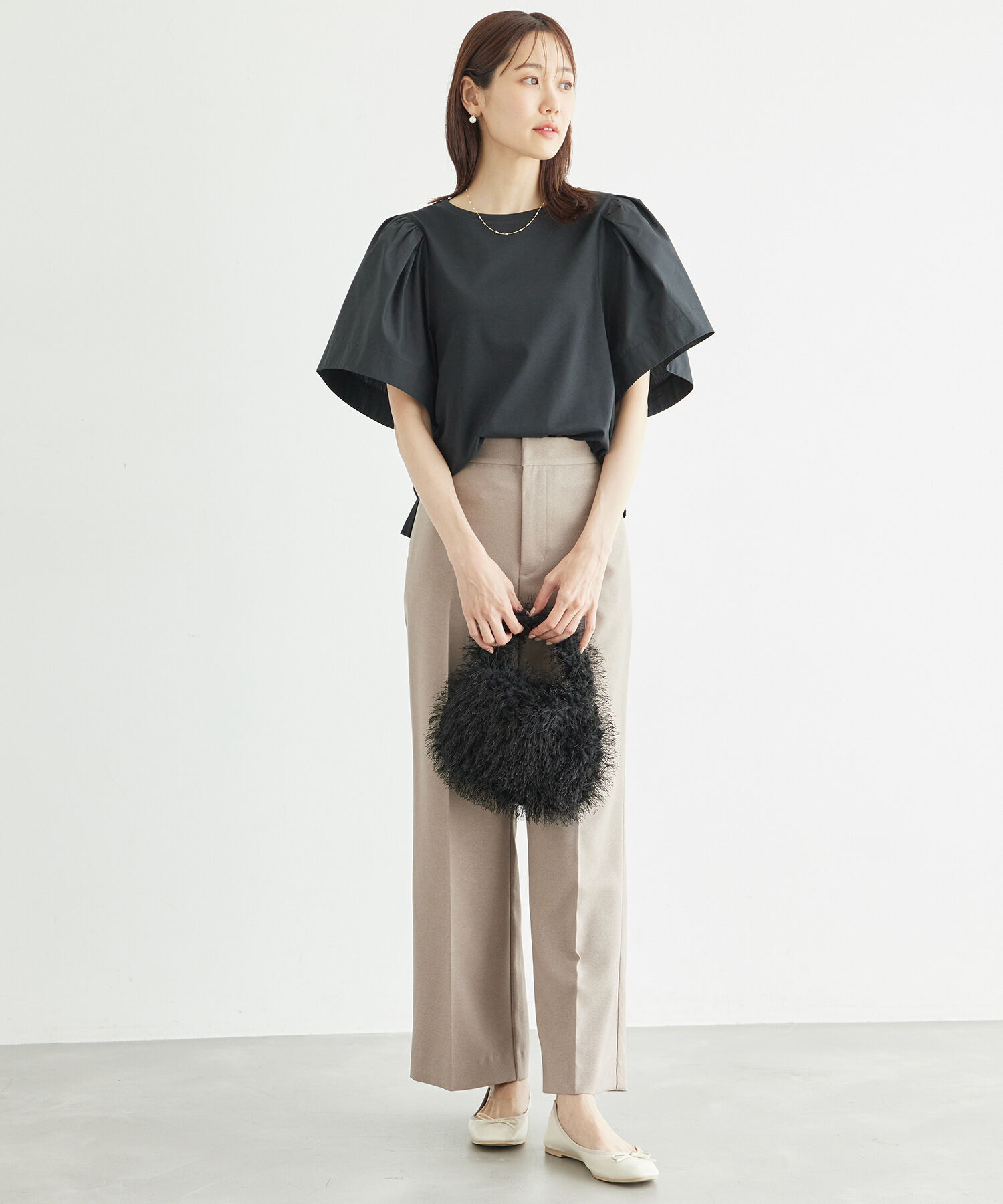 Rope&rsquo;Picnic「布帛ボリューム袖カットソートップス」|Tシャツ・カットソー|