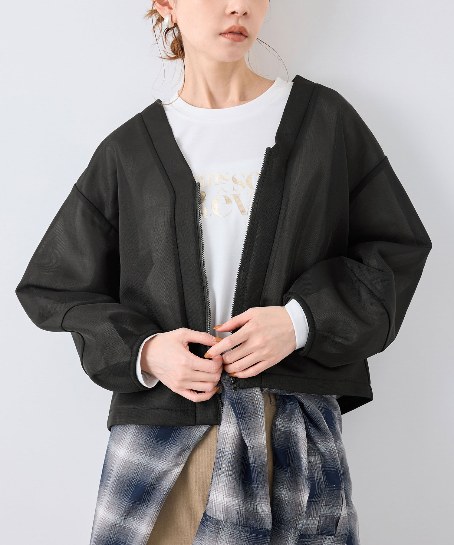 Rope&rsquo;Picnic「シアーダンボールブルゾン」|ブルゾン・スタジャン|