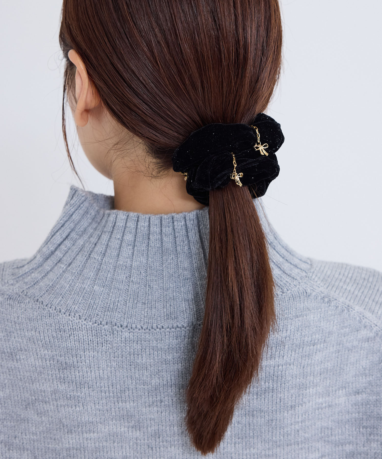 ROPE PICNIC PASSAGE「プチリボンチェーン&times;ベルベットシュシュ」|ヘアゴム・シュシュ|