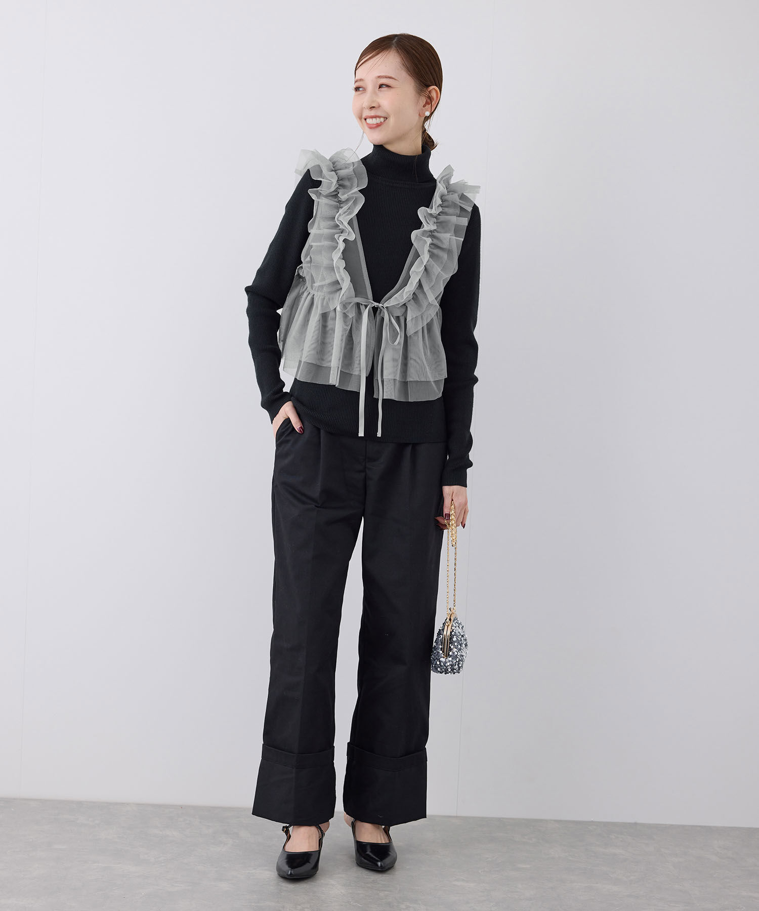 Rope&rsquo;Picnic「前後2WAY/フリルチュールビスチェ」|ベスト・ジレ|