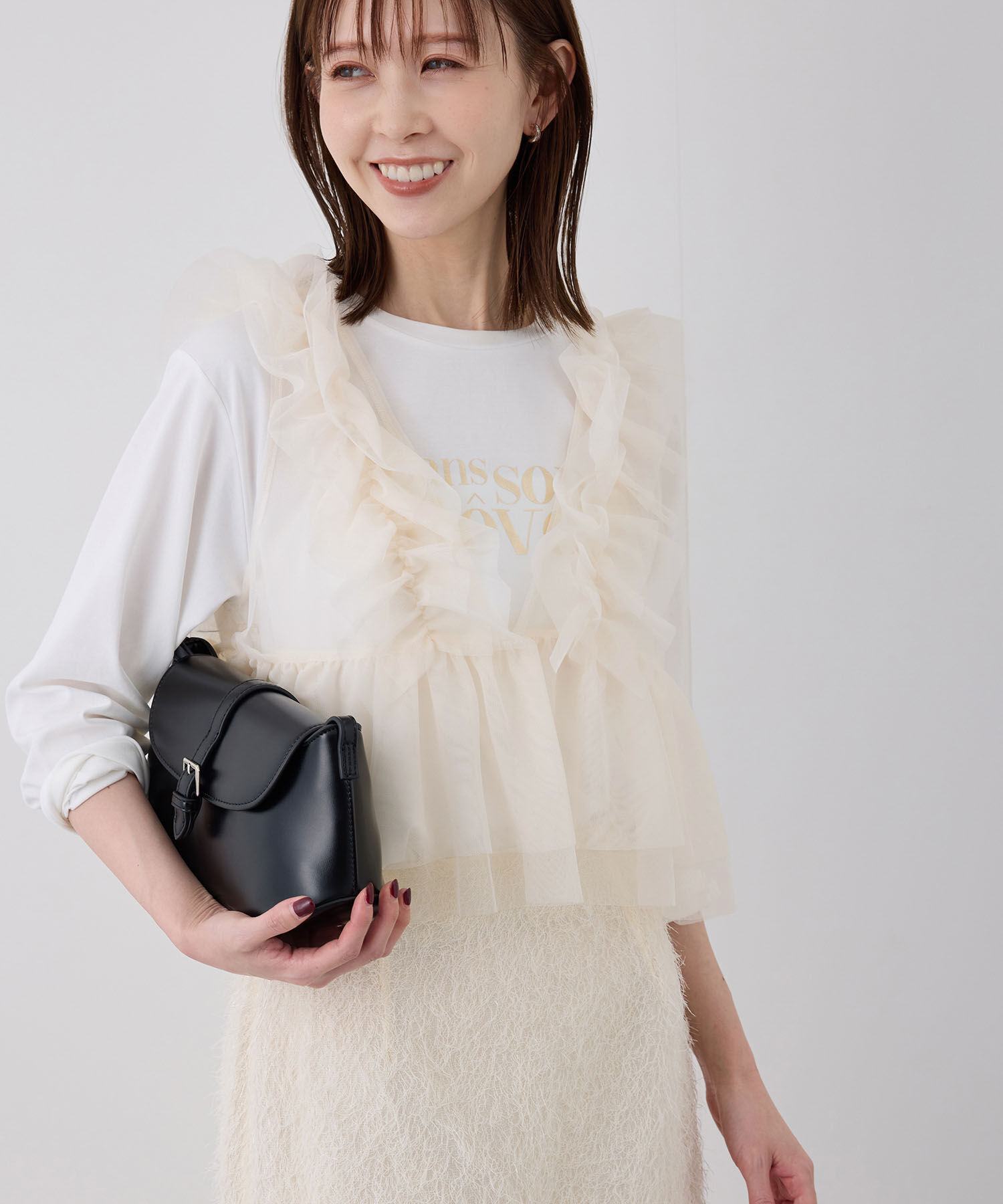 Rope&rsquo;Picnic「前後2WAY/フリルチュールビスチェ」|ベスト・ジレ|