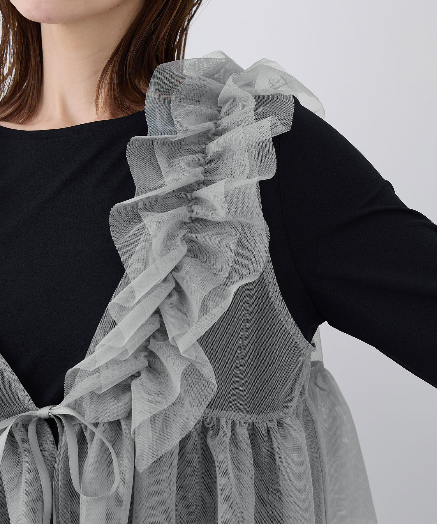 Rope&rsquo;Picnic「前後2WAY/フリルチュールビスチェ」|ベスト・ジレ|