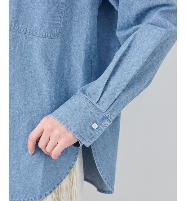 Rope&rsquo;Picnic「フリルカラーデニムシャツ」|シャツ・ブラウス|