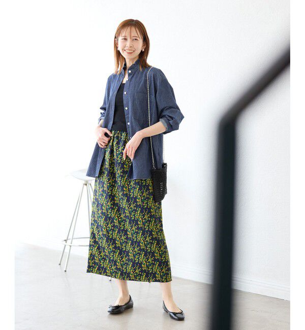 Rope&rsquo;Picnic「フリルカラーデニムシャツ」|シャツ・ブラウス|