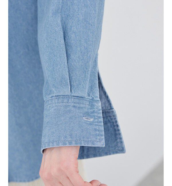 Rope&rsquo;Picnic「フリルカラーデニムシャツ」|シャツ・ブラウス|