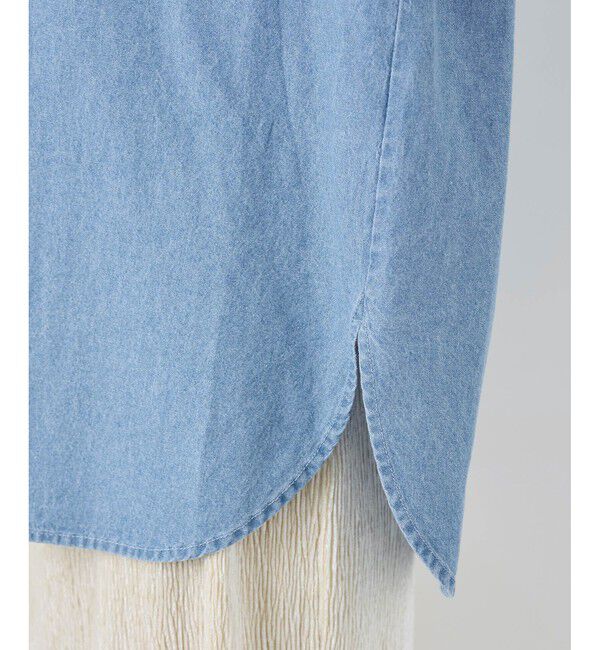 Rope&rsquo;Picnic「フリルカラーデニムシャツ」|シャツ・ブラウス|