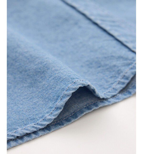 Rope&rsquo;Picnic「フリルカラーデニムシャツ」|シャツ・ブラウス|