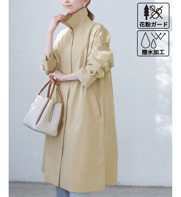 Rope&rsquo;Picnic「【撥水・花粉ガード】ステンカラーコート/スプリングコート」|ステンカラーコート|ベージュサブ