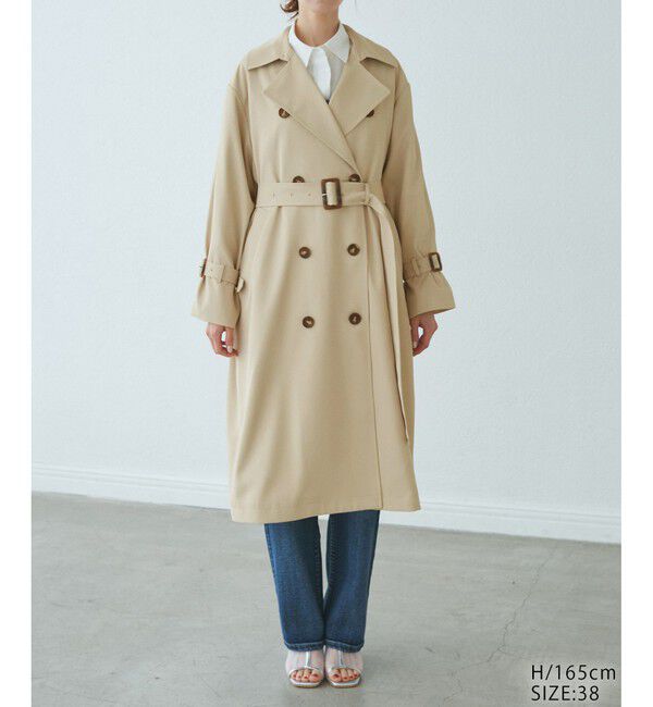 Rope&rsquo;Picnic「【低身長・小柄さん向け/撥水加工・花粉ガード】トレンチコート」|トレンチコート|