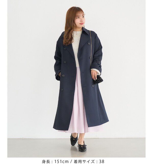 Rope&rsquo;Picnic「【低身長・小柄さん向け/撥水加工・花粉ガード】トレンチコート」|トレンチコート|