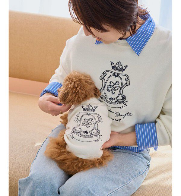 ROPE PICNIC PASSAGE「【DOG】スエットライク刺繍ニット/リンクコーデ」|その他|
