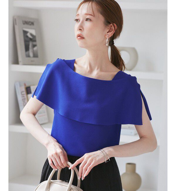 Rope&rsquo;Picnic「【UVカット・接触冷感・イージーケア】八方映えニット ケープニットプルオーバー」|ニット・セーター|