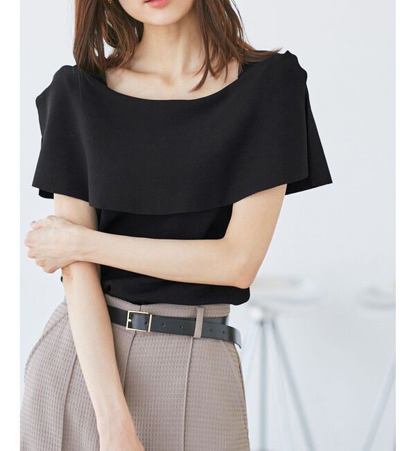 Rope&rsquo;Picnic「【UVカット・接触冷感・イージーケア】八方映えニット ケープニットプルオーバー」|ニット・セーター|