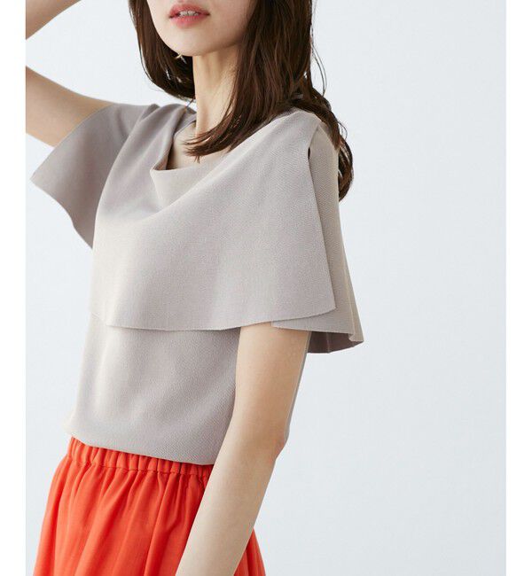 Rope&rsquo;Picnic「【UVカット・接触冷感・イージーケア】八方映えニット ケープニットプルオーバー」|ニット・セーター|