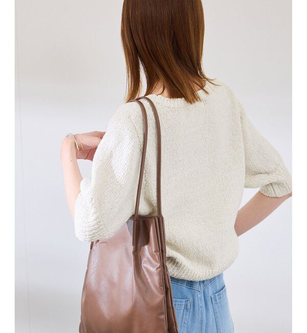 Rope&rsquo;Picnic「ラメ混綿ニットハーフスリーブプルオーバー」|ニット・セーター|