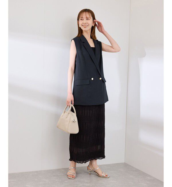 Rope&rsquo;Picnic「【抗菌防臭・接触冷感・UVカット】カナパスリーブレスジャケット/セットアップ対応」|ベスト・ジレ|