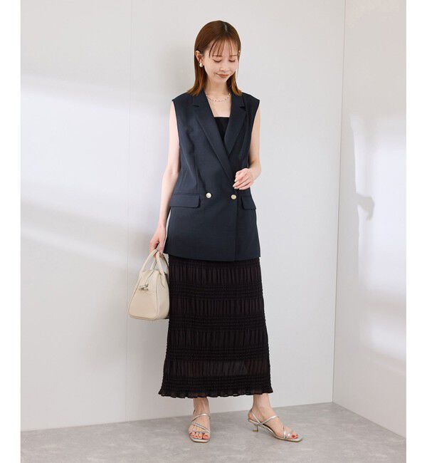 Rope&rsquo;Picnic「【抗菌防臭・接触冷感・UVカット】カナパスリーブレスジャケット/セットアップ対応」|ベスト・ジレ|