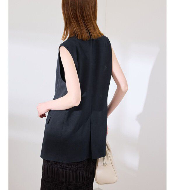 Rope&rsquo;Picnic「【抗菌防臭・接触冷感・UVカット】カナパスリーブレスジャケット/セットアップ対応」|ベスト・ジレ|