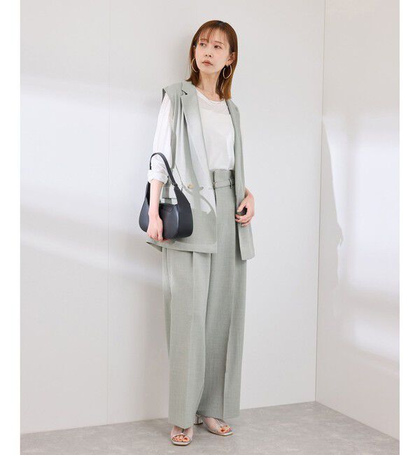 Rope&rsquo;Picnic「【抗菌防臭・接触冷感・UVカット】カナパスリーブレスジャケット/セットアップ対応」|ベスト・ジレ|