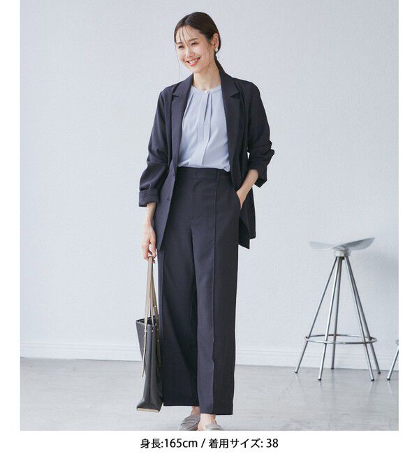 Rope&rsquo;Picnic「【接触冷感・UVカット・速乾】【リネンライク・シリーズ】シアーテーラードジャケット/セットアップ対応」|テーラードジャケット|